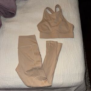 Fabletics Nude/tan small workout set